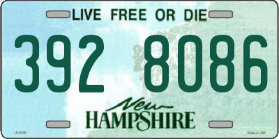 NH license plate 3928086