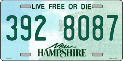 NH license plate 3928087
