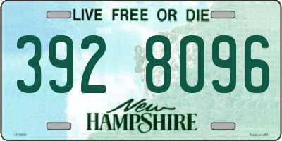 NH license plate 3928096