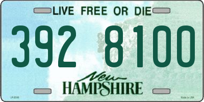 NH license plate 3928100