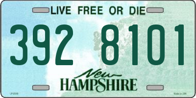 NH license plate 3928101