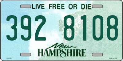 NH license plate 3928108