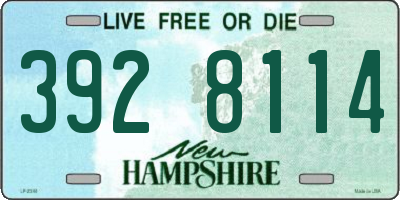 NH license plate 3928114