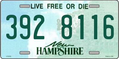 NH license plate 3928116