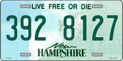 NH license plate 3928127