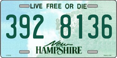 NH license plate 3928136