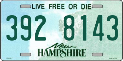 NH license plate 3928143