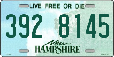NH license plate 3928145