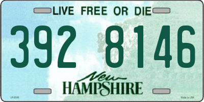 NH license plate 3928146