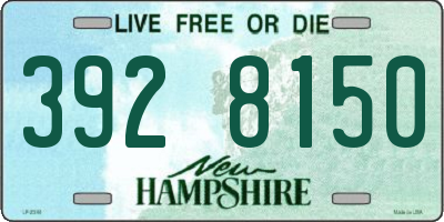 NH license plate 3928150