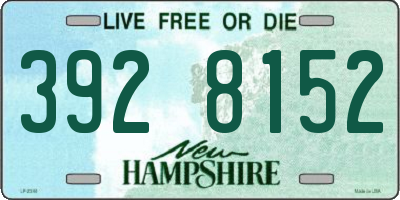NH license plate 3928152