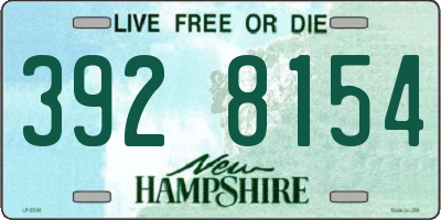 NH license plate 3928154