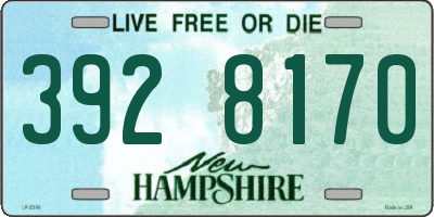 NH license plate 3928170