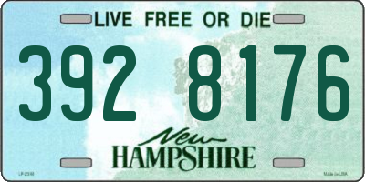 NH license plate 3928176
