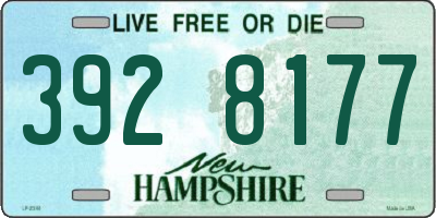 NH license plate 3928177