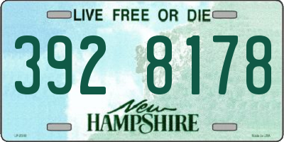 NH license plate 3928178