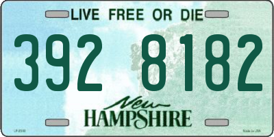 NH license plate 3928182
