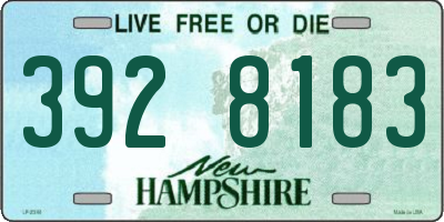 NH license plate 3928183