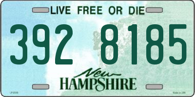 NH license plate 3928185