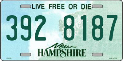 NH license plate 3928187