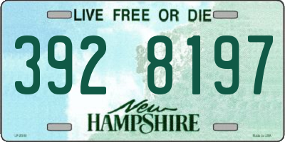 NH license plate 3928197
