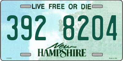 NH license plate 3928204