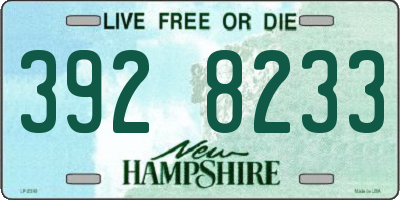 NH license plate 3928233