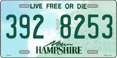 NH license plate 3928253