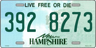 NH license plate 3928273