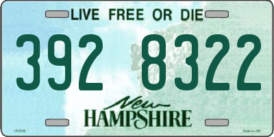 NH license plate 3928322
