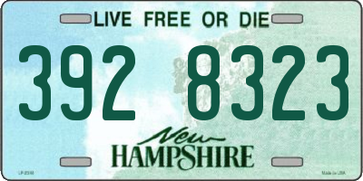 NH license plate 3928323