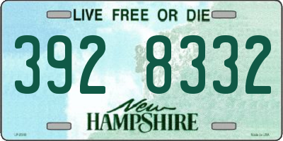 NH license plate 3928332