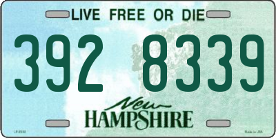 NH license plate 3928339