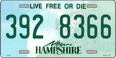 NH license plate 3928366