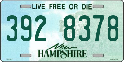 NH license plate 3928378