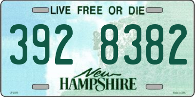 NH license plate 3928382