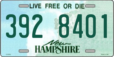 NH license plate 3928401