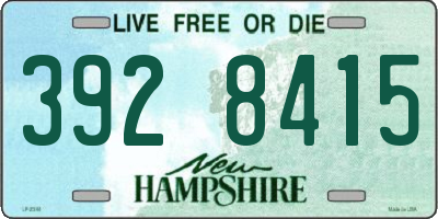 NH license plate 3928415