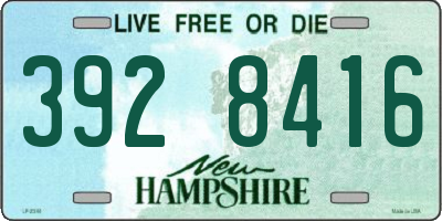 NH license plate 3928416