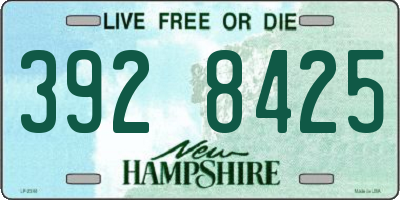 NH license plate 3928425