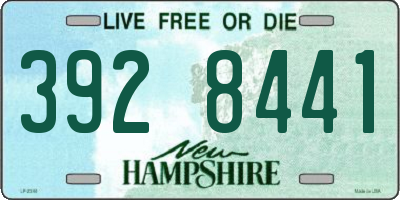 NH license plate 3928441