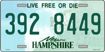 NH license plate 3928449