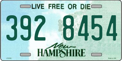 NH license plate 3928454