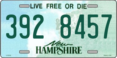 NH license plate 3928457