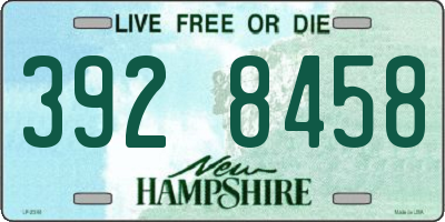 NH license plate 3928458