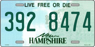 NH license plate 3928474