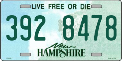 NH license plate 3928478
