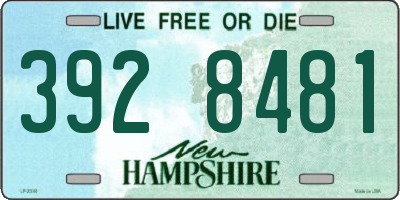NH license plate 3928481