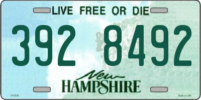 NH license plate 3928492