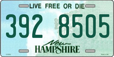 NH license plate 3928505